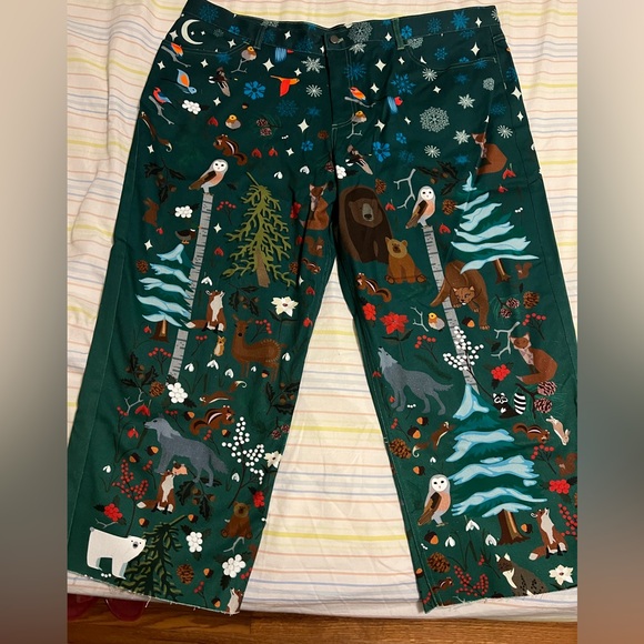 The Kit Cropped Alexa Jean - Evergreen Woodland - NWT - Picture 2 of 7